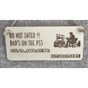 Dad Gamer Plaque Do NOT Enter Dads on the PS5 Playstation Gamer