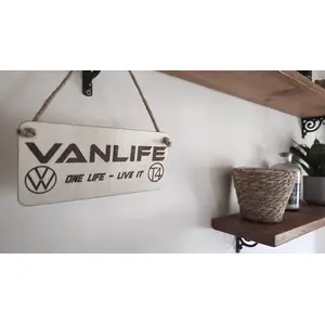 Vanlife Decorative Sign | Plaque with VW and T4 Logo