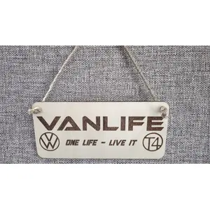 Vanlife Decorative Sign | Plaque with VW and T4 Logo