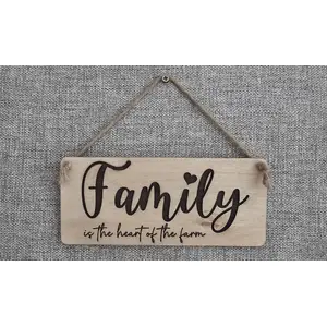 Family is the Heart of the Farm Decorative Sign / Plaque