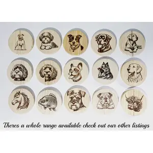 Staffy Round Wooden Coaster Gift Ideas for Pet Dog Owners