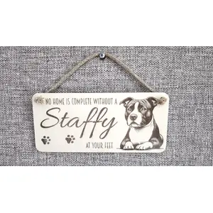 Staffy | Staffordshire Bull Terrier Decorative Sign | Plaque