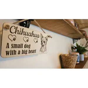 Tan Haired Chihuahua Decorative Signs and Plaques