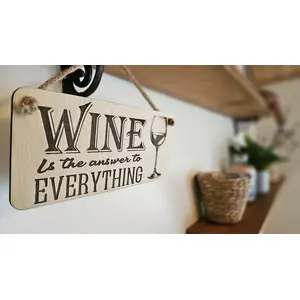 WINE Retro Bar & Pubshed Style Plaque / Sign