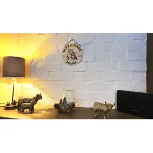 Welcome to our Home Cat and Kitten Decorative Sign