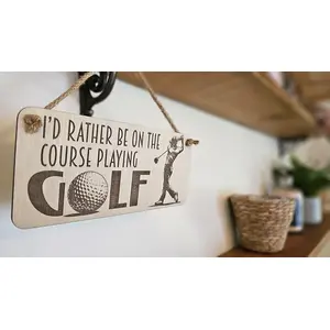 Decorative Golfing Themed Sign | Plaque
