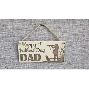 Happy Fathers Day DAD Shooting Themed Decorative Gift Plaque