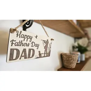 Happy Fathers Day DAD Shooting Themed Decorative Gift Plaque