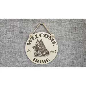 Welcome to our Home Alsatian - German Shepherd Decorative Sign