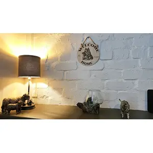 Welcome to our Home Alsatian - German Shepherd Decorative Sign