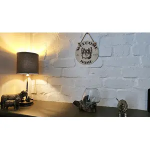Welcome To Our Home Chihuahua Hanging Wall Plaque / Sign