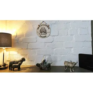 Welcome To Our Home Spaniel Hanging Wall Door Porch Plaque / Sign