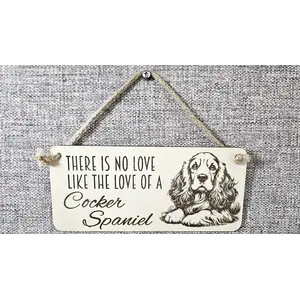Cocker Spaniel Decorative Sign | Plaque | Desk or Wall Mounted | Personalise Option