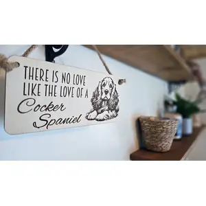 Cocker Spaniel Decorative Sign | Plaque | Desk or Wall Mounted | Personalise Option