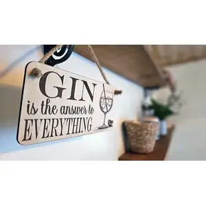 Gin Decorative Sign | Plaque The Answer to Everything