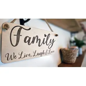 Family We Live Laugh & Love Decorative Sign | Plaque
