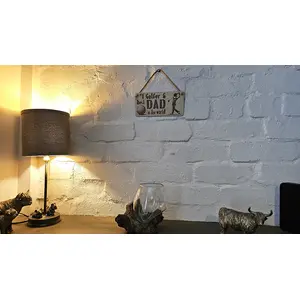 No1 Golfer and Best Dad in the World Plaque Decorative Wooden Sign