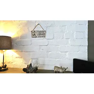 No1 Footballer and Best Dad in the World Plaque Decorative Wooden Sign