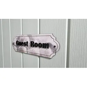 Guest Room Deluxe Decorative Decoupaged Door Sign With Raised Lettering Handmade