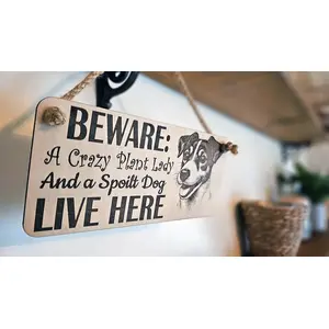 Crazy Plant and Dog Lady Jack Russell Decorative Signs and Plaques