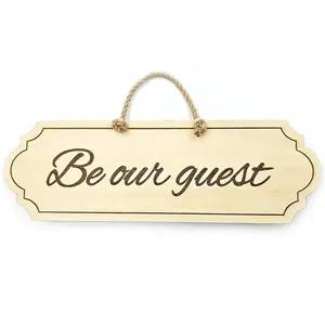 Be our Guest hanging wall plaque / sign delicate classy design