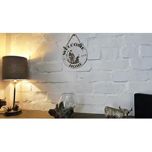 Hunting Themed Welcome To Our Home Sign Shooting Hanging Wall Plaque