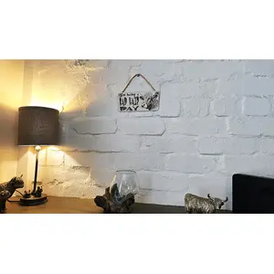 Bad Hair Day funny wall sign with highland cow messy hair image