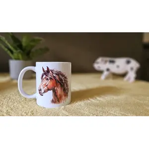 Life is better with Horses Mug White With Quote and Horse Image