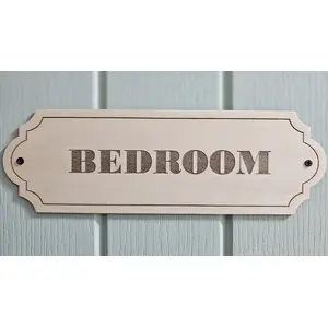 Bedroom Decorative Door Sign | Plaque | Plain | Decoupaged | Hand Painted