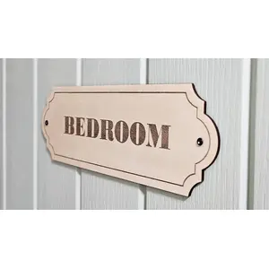 Bedroom Decorative Door Sign | Plaque | Plain | Decoupaged | Hand Painted