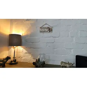 Horses Are My Therapy Decorative Sign | Plaque | With Cute Funny Saying