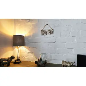 Horses Make Me Happy Decorative Sign | Plaque | With Cute Funny Saying