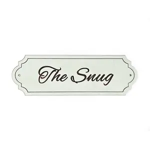 The Snug Room Decorative Door Sign | Plaque | Plain | Sage Green | Dusty Pink