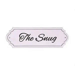 The Snug Room Decorative Door Sign | Plaque | Plain | Sage Green | Dusty Pink