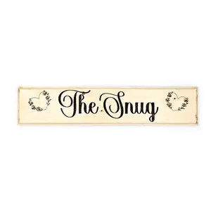 The Snug Sign Decorative Solid Wood Shelf Plaque