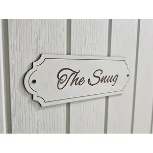 The Snug Room Decorative Door Sign | Plaque | Plain | Sage Green | Dusty Pink