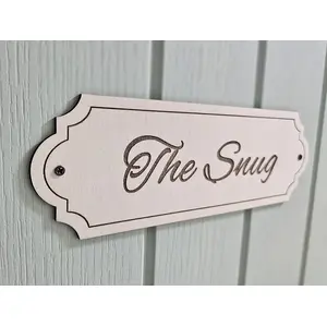 The Snug Room Decorative Door Sign | Plaque | Plain | Sage Green | Dusty Pink