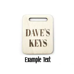 Yorkshire Terrier Wooden Keyring with Split Ring and Clip | Yorkie