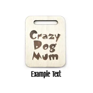 Personalised Boxer Dog Wooden Keyring with Split Ring