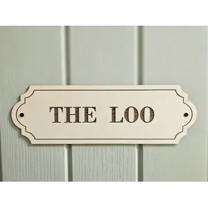 The Loo Door Decorative Sign | Toilet Plaque | Elegant Lavatory Design