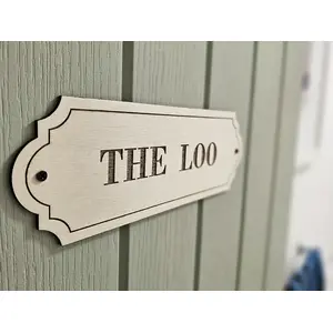The Loo Door Decorative Sign | Toilet Plaque | Elegant Lavatory Design