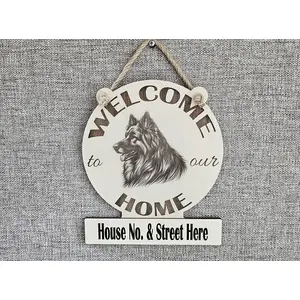 Personalised Welcome to our Home Alsatian Plaque Decorative Sign | German Shepherd