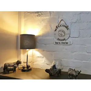 Personalised Welcome to our Home Hedgehog Plaque Decorative Sign