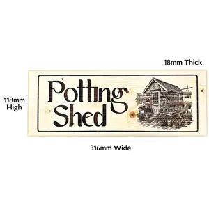 Potting Shed Personalised Solid Wooden Sign Outdoor Plaque