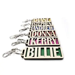 Personalised Wooden Keyring Any Name