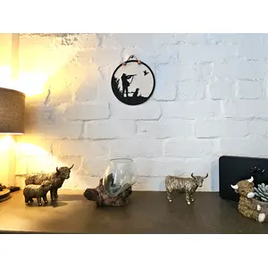 Hunting Themed Sign Shooting Scene Wall Plaque