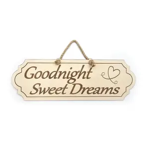 Goodnight Sweet Dreams Decorative Over Bed Sign | Plaque with Heart Design