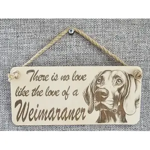 Weimaraner Decorative Sign | Wooden Hanging Wall Plaque