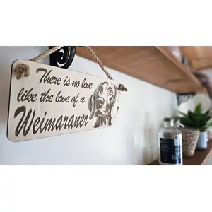 Weimaraner Decorative Sign | Wooden Hanging Wall Plaque
