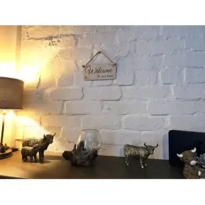 Welcome to our Home Decorative Hanging Plaque | Sign